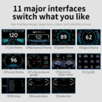 P22 3.5 inch Car HUD Head up Display GPS OBD2 Dual System Windshield Projector - Image 5