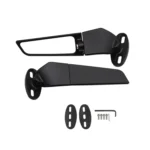 1 Pair Motorcycle Modified Rearview Mirrors Wind Wing Adjustable Rotating Side Mirrors - Image 2