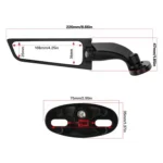 1 Pair Motorcycle Modified Rearview Mirrors Wind Wing Adjustable Rotating Side Mirrors - Image 3