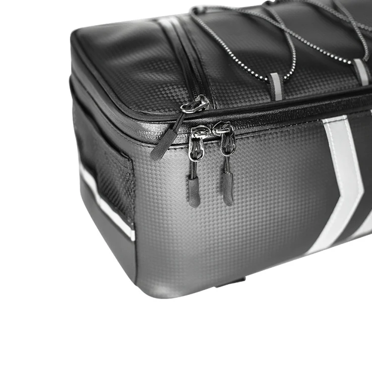 EDA0032185_3.webp Motorcycle Waterproof PU Leather Rack Rear Carrier Bag, Capacity: 9L with Rain Cover - Image 4