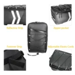 Motorcycle Waterproof PU Leather Rack Rear Carrier Bag, Capacity: 9L with Rain Cover - Image 5