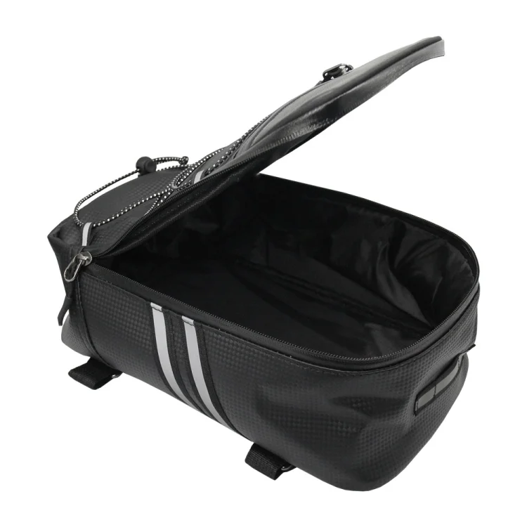 EDA0032193_1.webp Motorcycle Waterproof PU Leather Rack Rear Carrier Bag, Capacity: 8L with Rain Cover - Image 2