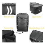 Motorcycle Waterproof PU Leather Rack Rear Carrier Bag, Capacity: 8L with Rain Cover - Image 5