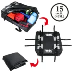 TIROL T24528 15 Cubic Foot Car Universal Rainproof Roof Luggage Outdoor Camper Roof Bag - Image 4