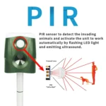 SJZ026 360 Degree Ultrasonic Solar Energy Outdoor Animal Repellent - Image 4