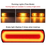 2 PCS Truck modified 40LED Two-color Running Water Turn Signal Light - Image 4