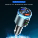 BC77 QC3.0 Fast Charging Car Bluetooth Hands-free MP3 Player FM Transmitter - Image 2