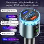 BC77 QC3.0 Fast Charging Car Bluetooth Hands-free MP3 Player FM Transmitter - Image 5