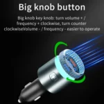 BC77 QC3.0 Fast Charging Car Bluetooth Hands-free MP3 Player FM Transmitter - Image 6