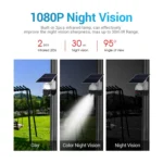 ESCAM QF624 3MP HD IP66 Waterproof WiFi Solar Panel PT IP Camera without Battery - Image 6