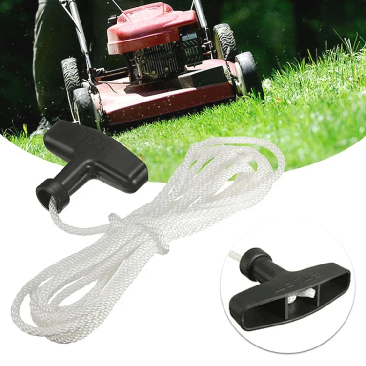 EDA003492001.webp Lawn Mower Chainsaw Trimmer Universal Recoil Pull Start Handle with Rope Cord, Rope Length:5.5m - Image 1