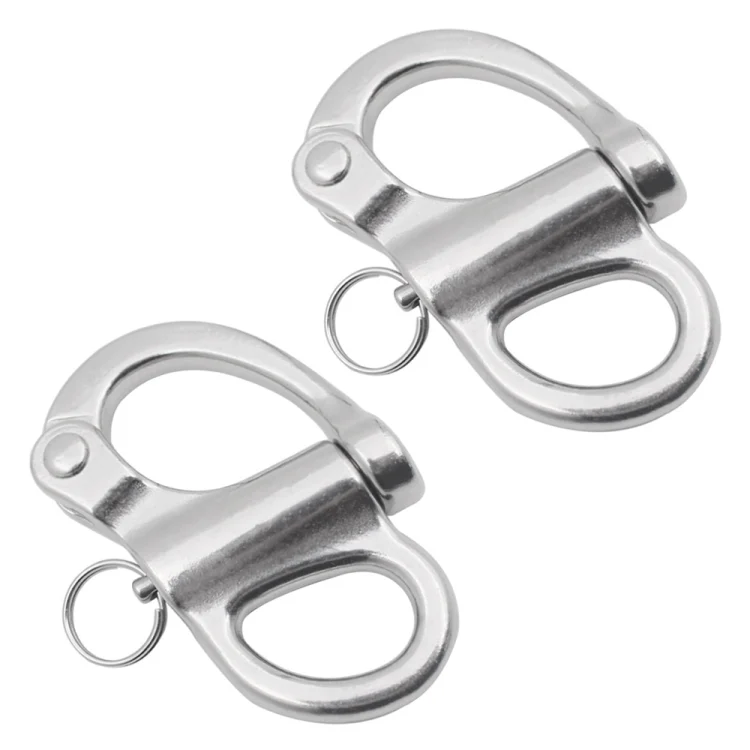 EDA003541301.webp 2 PCS 316 Stainless Steel Fixed Spring Shackle - Image 1