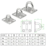 5 PCS 6mm 316 Stainless Steel Ship Square Door Hinges Buckle - Image 5
