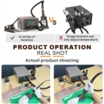 BAKU BA-9852 Digital ESD Hot Air Gun Soldering Station Welding Solder Iron - Image 3