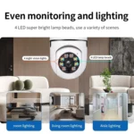 A6 2MP HD Light Bulb WiFi Camera Support Motion Detection/Two-way Audio/Night Vision/TF Card - Image 9