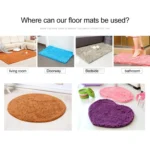 Chenille Non Slip Shaggy Soft Water Absorption Bedroom Bathroom kitchen Carpet Mat - Image 8