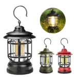 Portable Retro Hanging Lamp Lantern Camping Tent Light - Image 2
