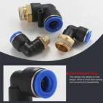 PL6-04 LAIZE 2pcs Male Thread Elbow Pneumatic Quick Fitting Connector - Image 6