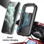 Motorcycle / Bicycle Handlebar Wireless Charging Waterproof Box Mobile Phone Holder - Image 6