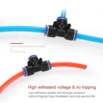 PE-14 LAIZE 2pcs PBT Plastic Tee Joint Pneumatic Quick Fitting Connector - Image 3