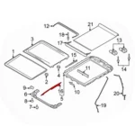 For Ford F-150 2015-2020 / F-250 2017-2019 Car Sunroof Track Assembly Repair Kit - Image 4