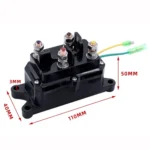 For UTV / Pickup Truck / ATV Electric Winch Relay Heavy Duty Solenoid Contactor with Rocker Arm & Switch - Image 4