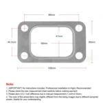 Car T3 Turbo Turbocharger Turbine Inlet Manifold Flange Gasket - Image 4