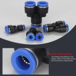 PY-14 LAIZE 2pcs Plastic Y-type Tee Reducing Pneumatic Quick Fitting Connector - Image 6