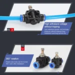 SA-4 LAIZE 2pcs Pipe Throttle Valve Quick Fitting Pneumatic Connector - Image 6