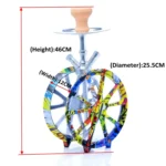 CL-01 Acrylic Double Tube Graffiti Wheel Hookah - Image 2