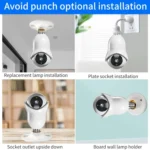 DP31 2.0MP HD Light Bulb WiFi Surveillance Camera, Support Motion Detection, Night Vision - Image 8