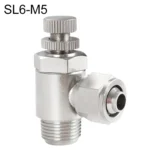 LAIZE Nickel Plated Copper Trachea Quick Fitting Throttle Valve Lock Female Connector