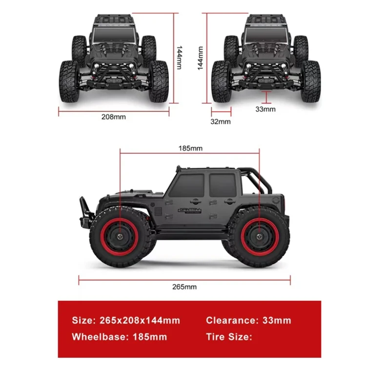EDA003824401A_4.webp JJR/C 16103A 2.4G Wrangler Electric RC 4WD Off-road Vehicle - Image 5