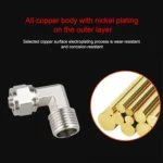 FL6-01 LAIZE Nickel Plated Copper Trachea Quick Fitting Twist Elbow Lock Female Connector - Image 5