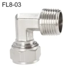 LAIZE Nickel Plated Copper Trachea Quick Fitting Twist Elbow Lock Female Connector