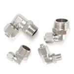 LAIZE Nickel Plated Copper Trachea Quick Fitting Twist Swivel Elbow Lock Female Connector - Image 2