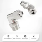 LAIZE Nickel Plated Copper Trachea Quick Fitting Twist Swivel Elbow Lock Female Connector - Image 5