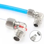 LAIZE Nickel Plated Copper Trachea Quick Fitting Twist Swivel Elbow Lock Female Connector - Image 6