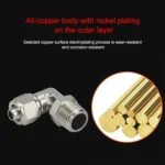 LAIZE Nickel Plated Copper Trachea Quick Fitting Twist Swivel Elbow Lock Female Connector - Image 7