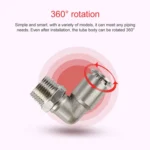 LAIZE Nickel Plated Copper Elbow Male Thread Pneumatic Quick Fitting Connector - Image 7