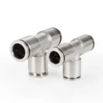 LAIZE Nickel Plated Copper Tee Pneumatic Quick Fitting Connector - Image 2