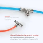 LAIZE Nickel Plated Copper Tee Pneumatic Quick Fitting Connector - Image 5