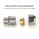 PC12-03 LAIZE Nickel Plated Copper Reducer Straight Pneumatic Quick Fitting Connector - Image 4