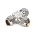 LAIZE Nickel Plated Copper T Type Tee Pneumatic Quick Fitting Copper Pipe Connector - Image 2