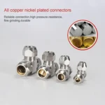 LAIZE Nickel Plated Copper T Type Tee Pneumatic Quick Fitting Copper Pipe Connector - Image 5