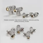 LAIZE Nickel Plated Copper T Type Tee Pneumatic Quick Fitting Copper Pipe Connector - Image 6