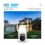 ESCAM QF103 3MP Cloud Storage PT WIFI PIR Alarm IP Camera with Solar Panel Battery Support Full Color Night Vision & Two Way Audio - Image 3