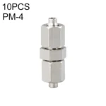 PM-4 LAIZE 2pcsNickel Plated Copper Straight Pneumatic Quick Connector