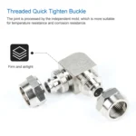 LAIZE Nickel Plated Copper Elbow Pneumatic Quick Connector - Image 4