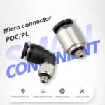 PL4-M3C LAIZE 2pcs Nickel Plated Copper Mini Pneumatic Quick Connector - Image 5